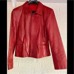 Argentinian Red Leather Jacket